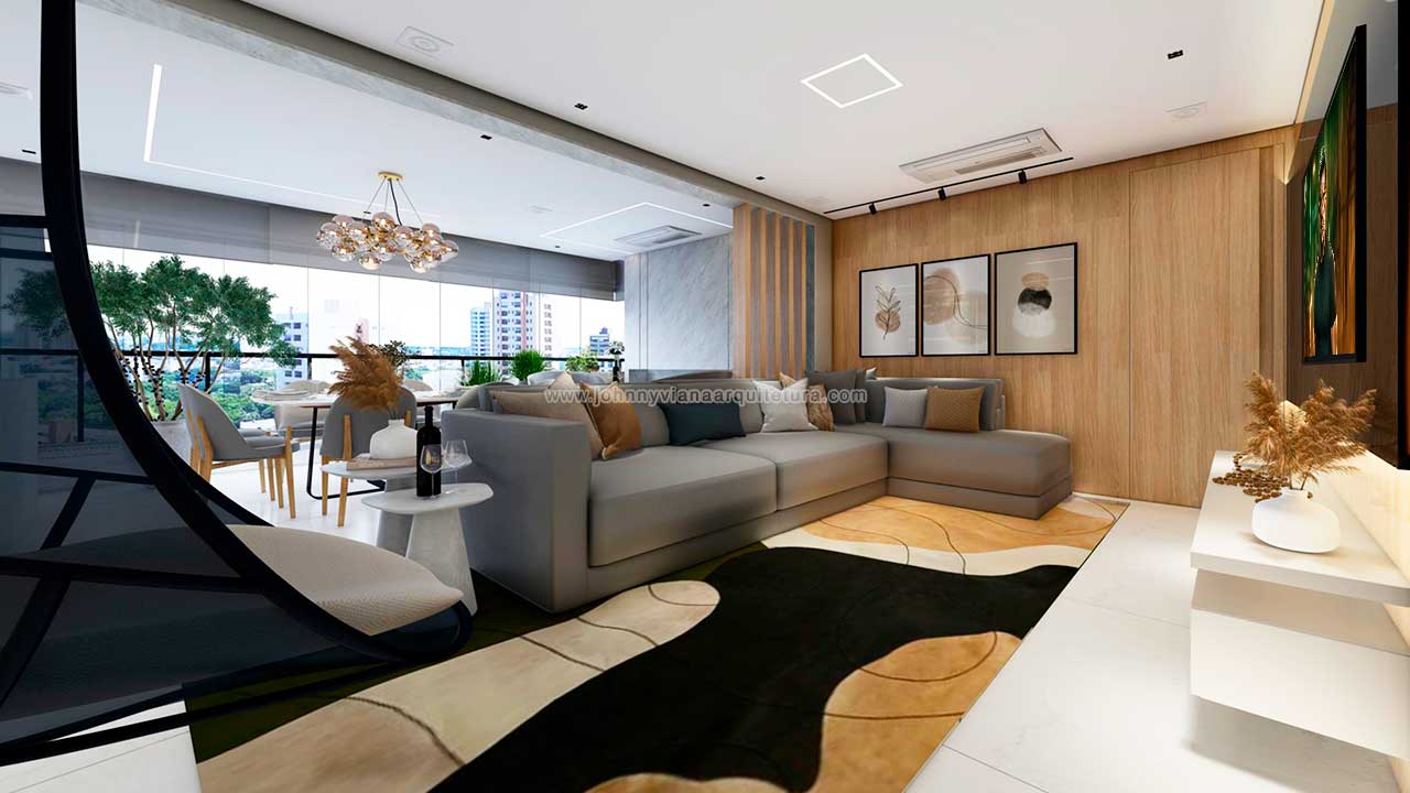Projeto de arquitetura e interiores para apartamento de alto padrão | Johnny Viana Arquitetura e Interiores