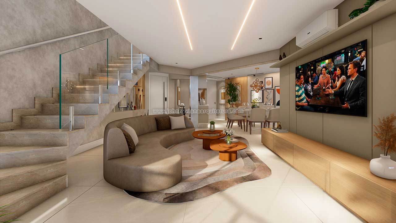 Projeto de arquitetura e interiores para apartamento de alto padrão | Johnny Viana Arquitetura e Interiores